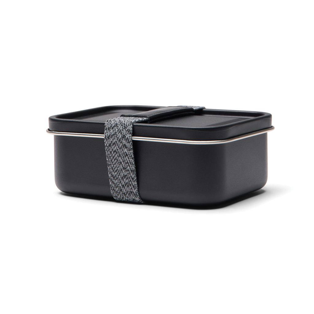 VINGA Parks Lunchbox aus RCS-Edelstahl 750 ml, schwarz, mit Logo veredelbar