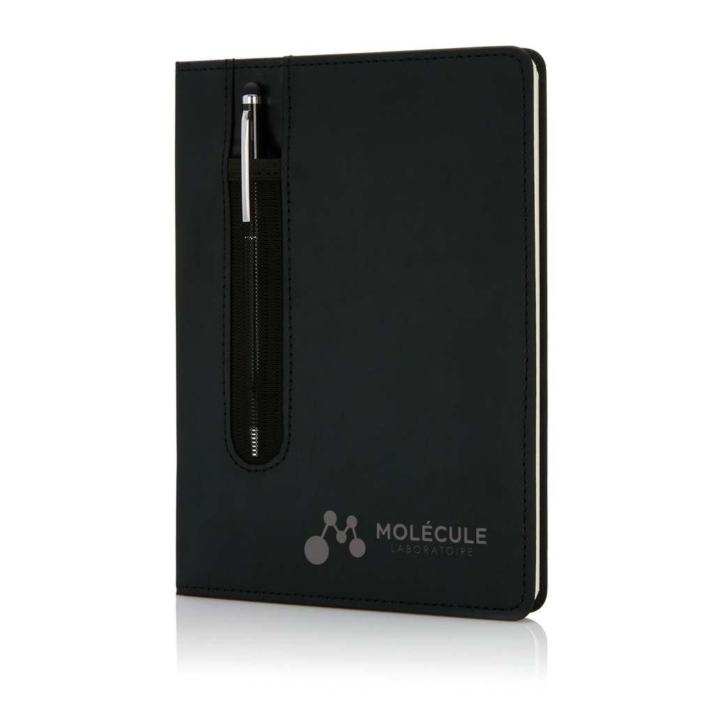 A5 PU-Notizbuch mit Metall-Stylus-Stift, XD Collection (lasergravierbar)