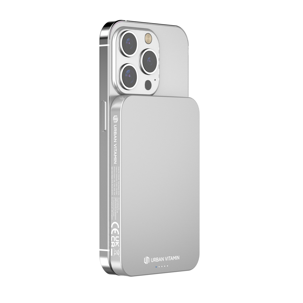 Urban Vitamin Richmond 5000mAh Magnetische Wireless-Powerbank aus RCS-Recyclingmaterial Urban Vitamin Richmond 5000mAh Magnetische Wireless-Powerbank aus RCS-Recyclingmaterial