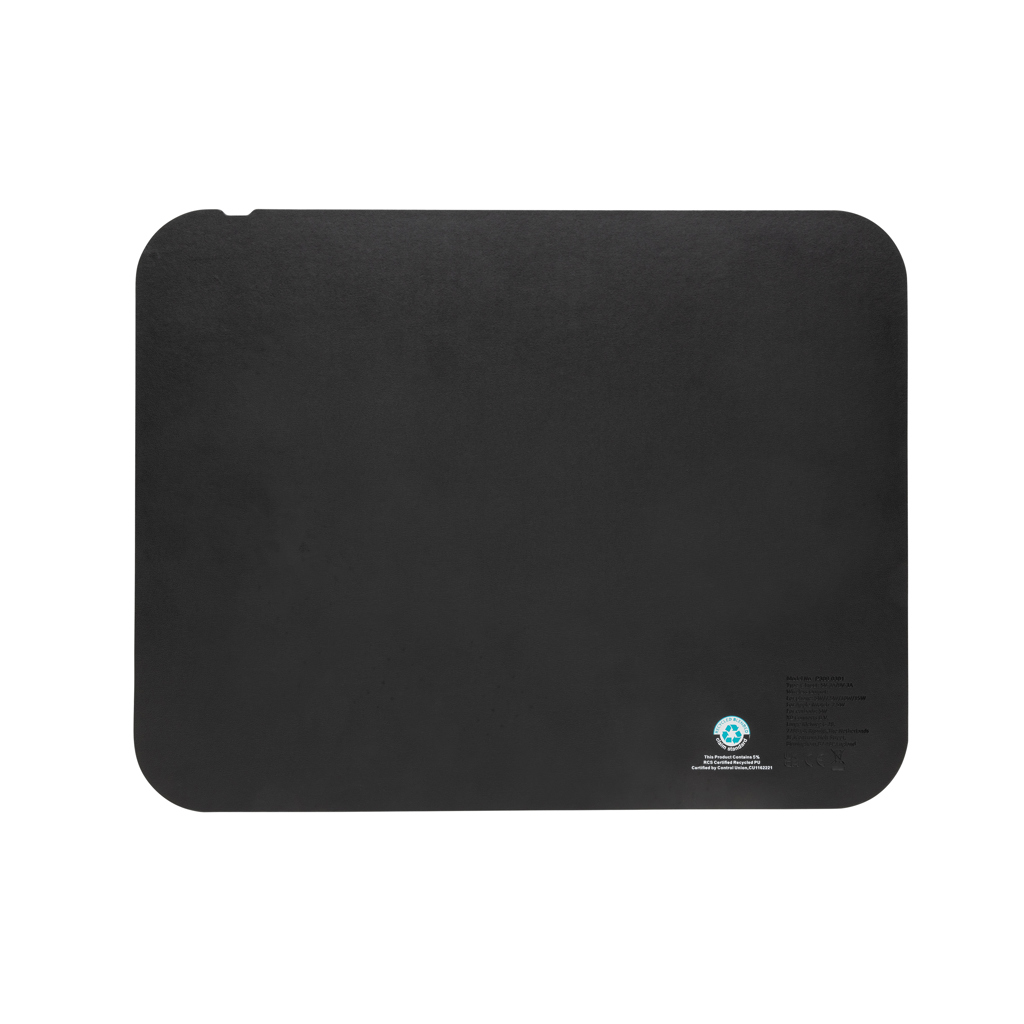 Swiss Peak 15W Lade-Mauspad in Schwarz – Premium Werbegeschenk mit Logo