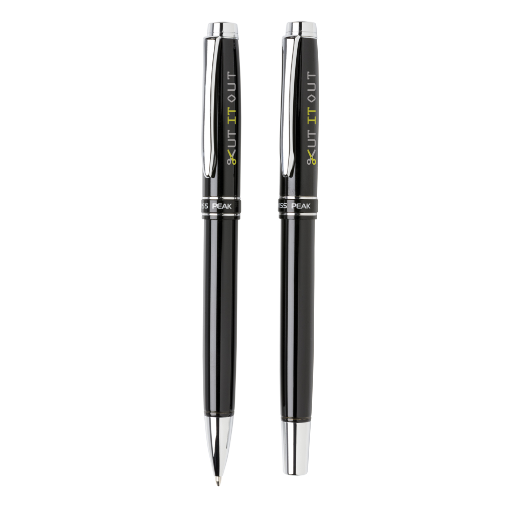 Swiss Peak Messing Stift-Set Kugelschreiber/Rollerball schwarz Swiss Peak Messing Stift-Set Kugelschreiber/Rollerball schwarz
