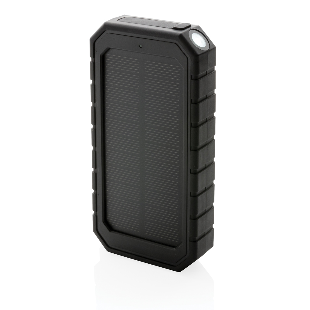 XD Collection Solar-Powerbank 10.000 mAh mit 10 W Wireless-Charging aus RCS-Recycling-ABS