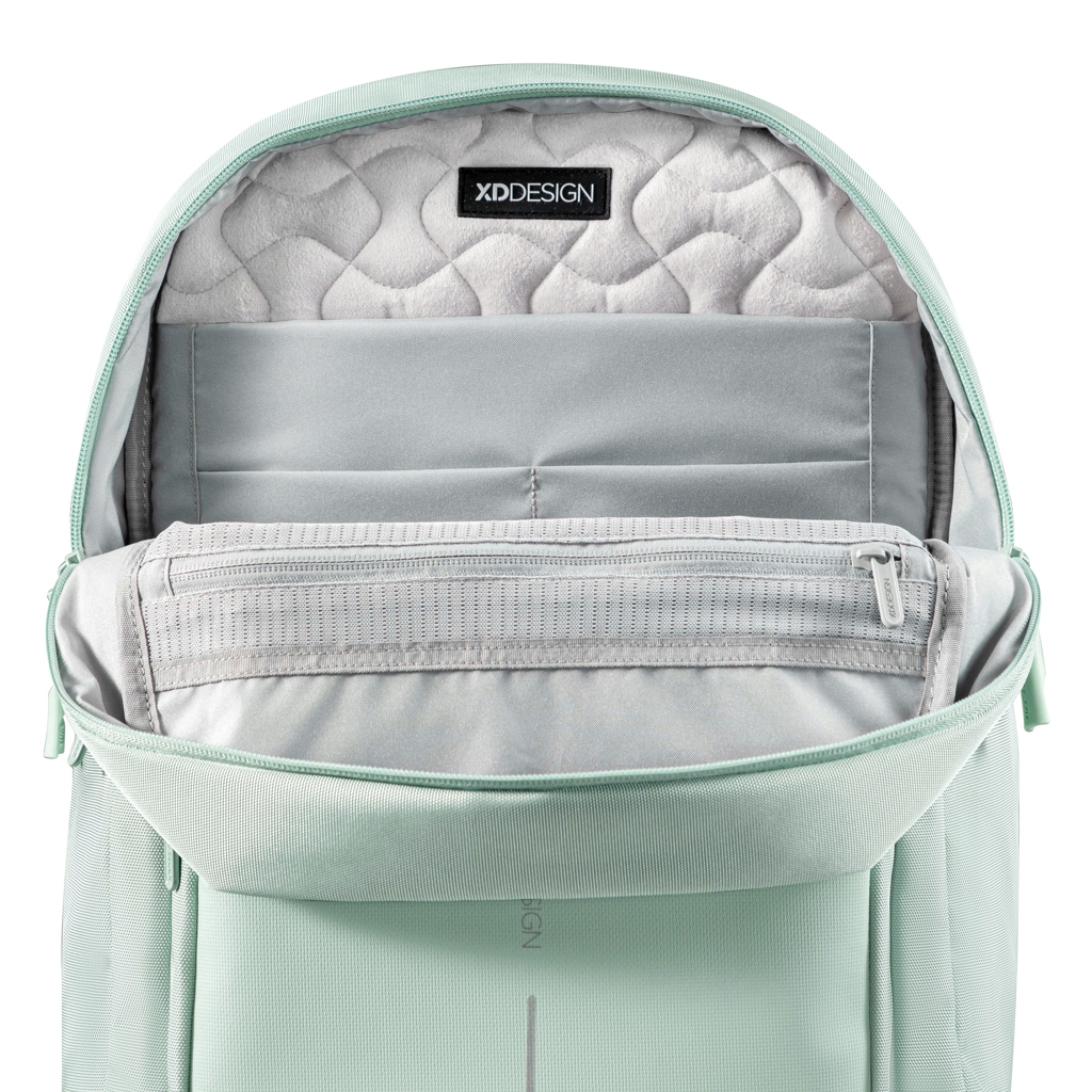 XD Design Soft Daypack — RPET-Rucksack mit RFID-Fach und 16-Zoll-Laptopfach, bedruckbar