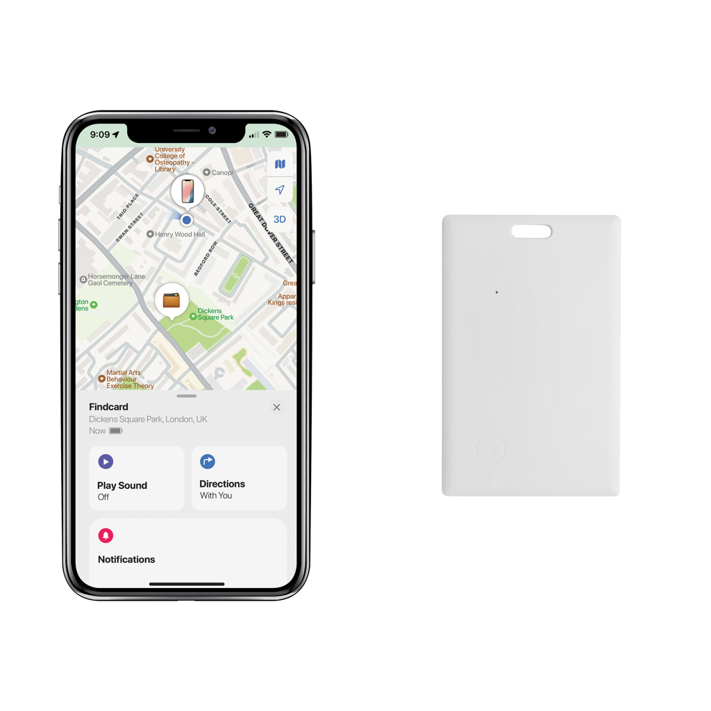 Findcard RCS rABS Tracker-Karte für Apple Wo ist?, bedruckbar