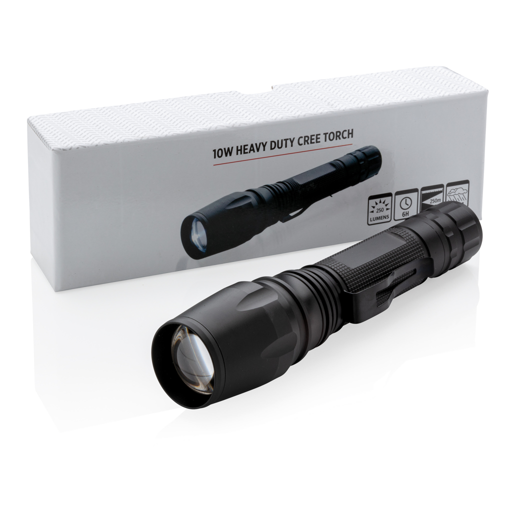 XD Collection 10W Cree LED-Taschenlampe aus Aluminium mit Logo-Veredelung XD Collection 10W Cree LED-Taschenlampe aus Aluminium mit Logo-Veredelung