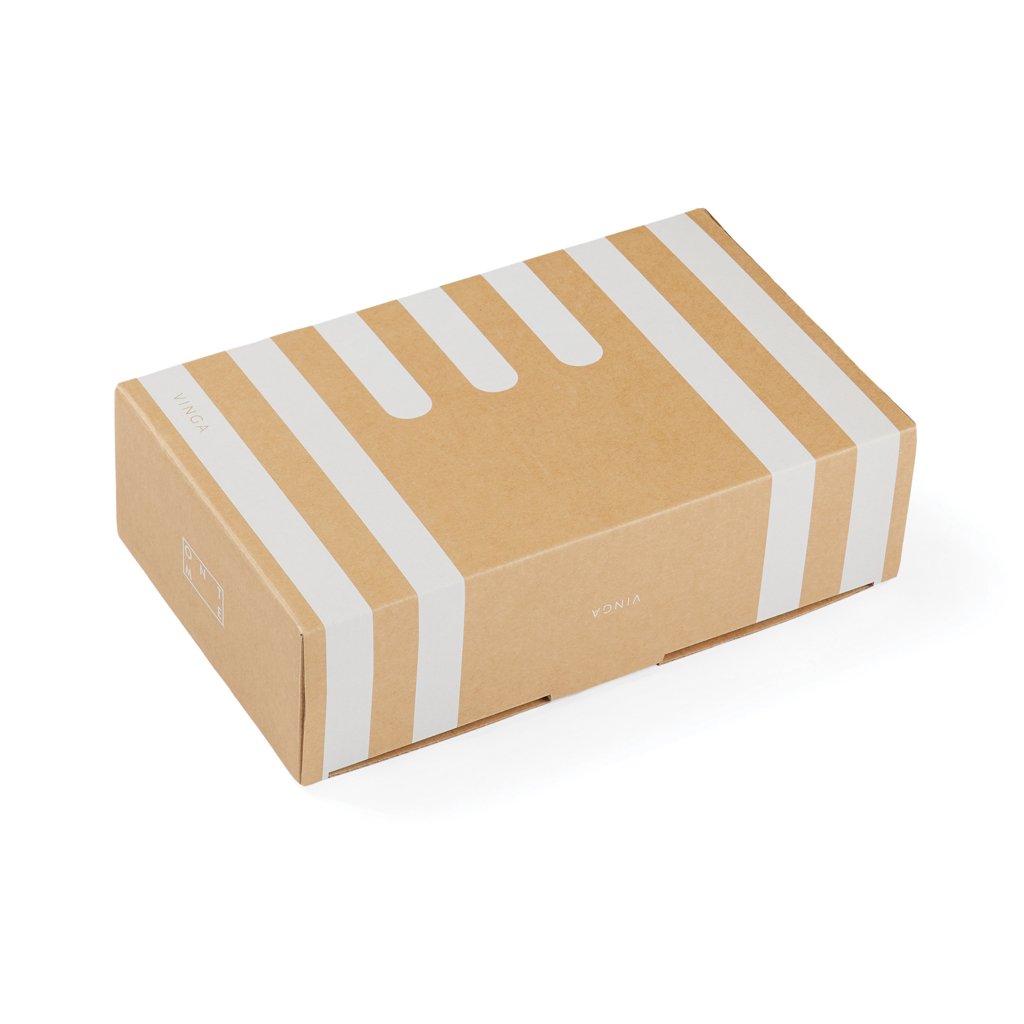 VINGA Monte Auflaufform aus Steingut mit Deckel, 20 × 15 × 6 cm – mit Logo veredelbar