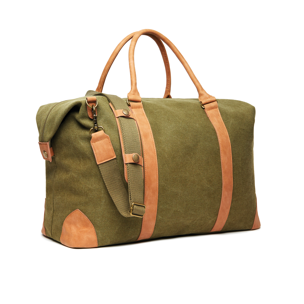VINGA Bosler Weekender aus RCS-recyceltem Canvas mit Logo veredelbar