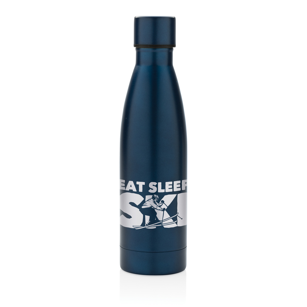 XD Collection RCS recycelte Edelstahl-Vakuumflasche 500 ml (mit Logo) XD Collection RCS recycelte Edelstahl-Vakuumflasche 500 ml (mit Logo)