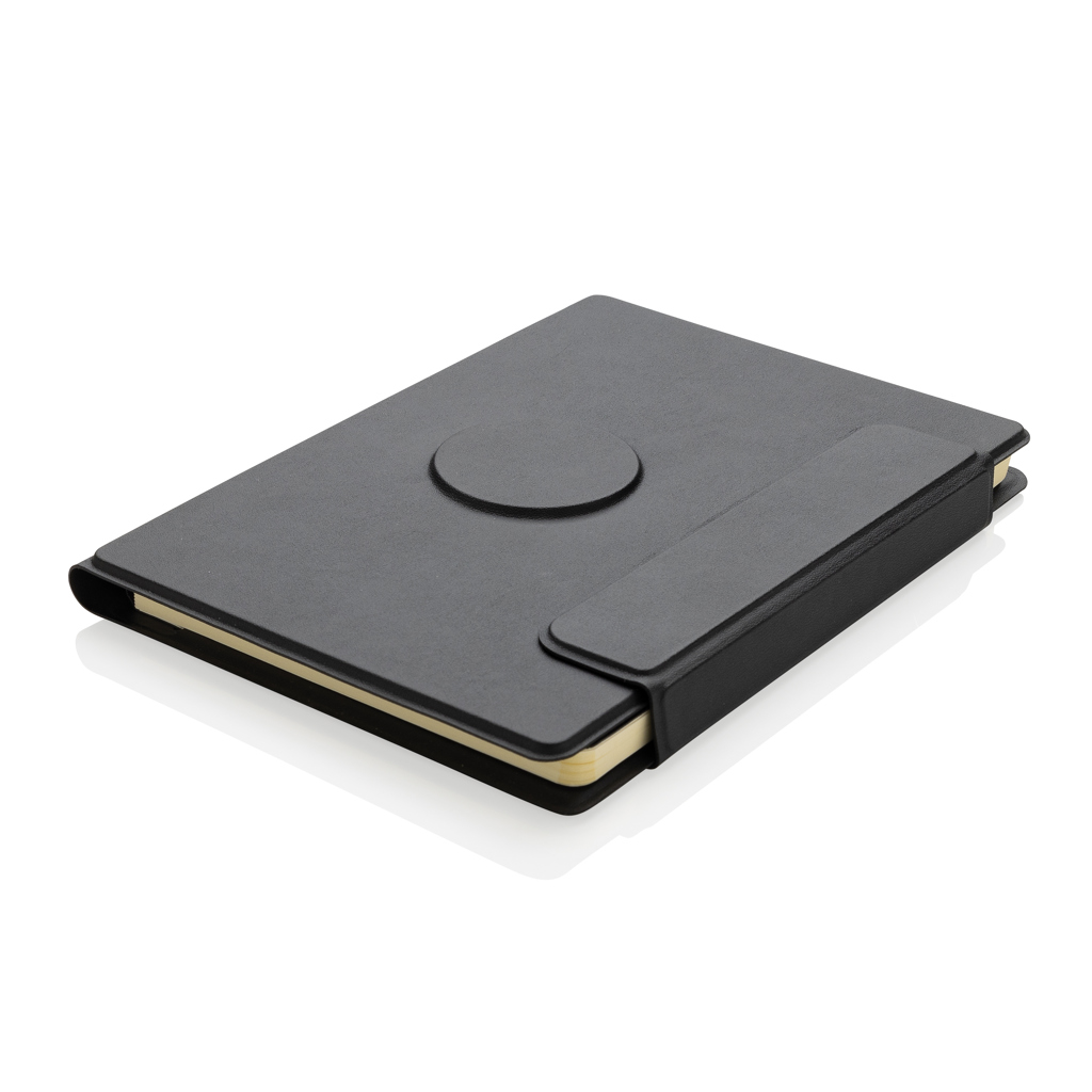 Stuart Magnet-Portfolio A5 aus recyceltem PU mit MagSafe-Halter Stuart Magnet-Portfolio A5 aus recyceltem PU mit MagSafe-Halter