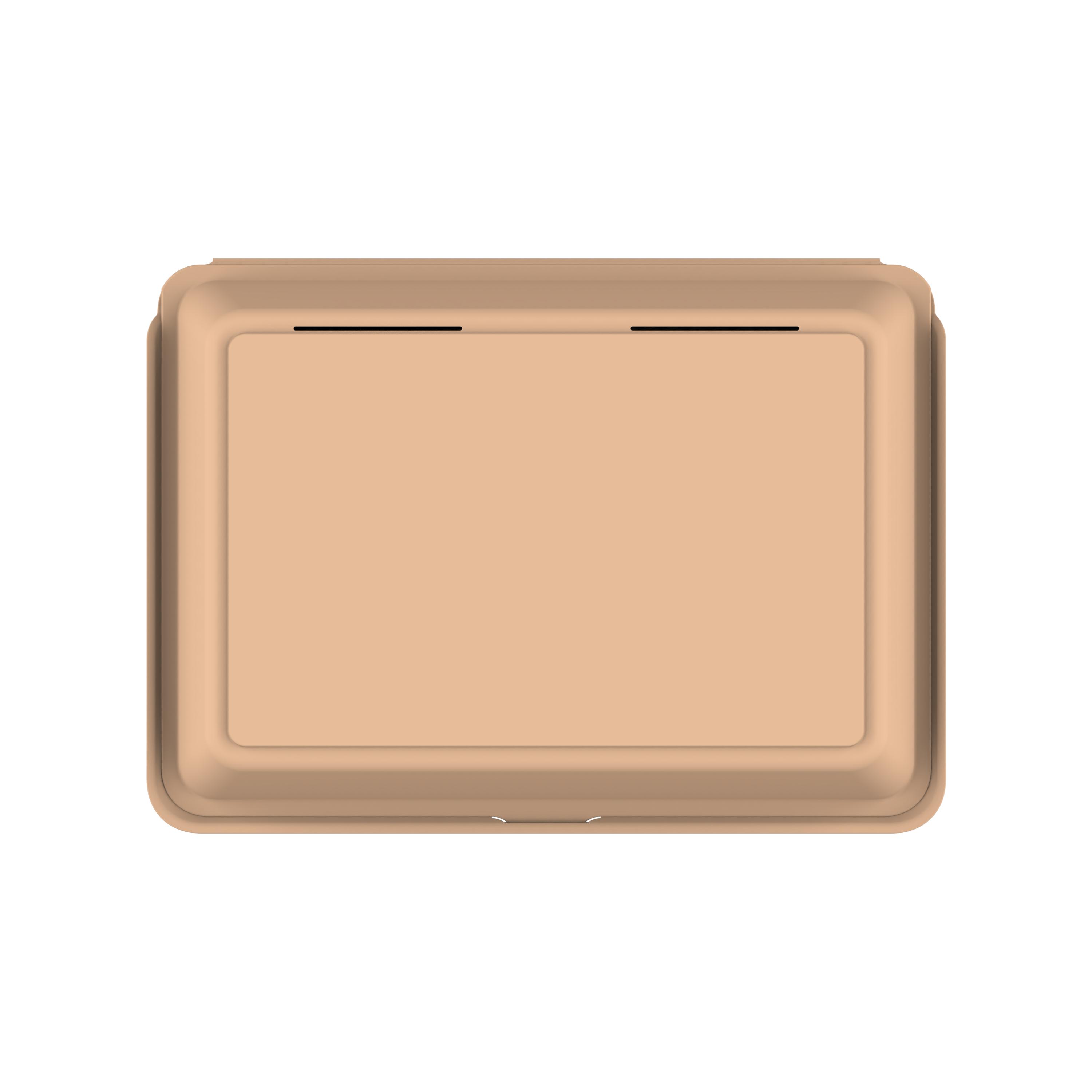 Menübox "ToGo" XL, 3-geteilt – TopView_Braun Menübox "ToGo" XL, 3-geteilt