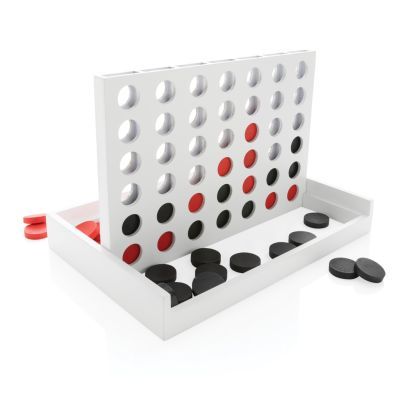 Connect Four Holzspiel aus Holz mit Logo-Veredelung