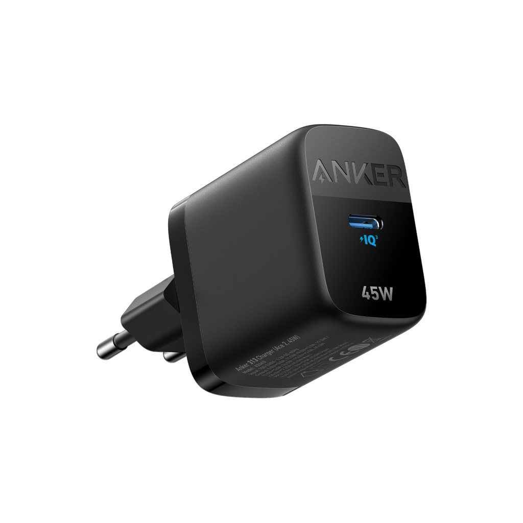 Anker 45W GaN USB‑C Schnellladegerät EU, PPS – schwarz Anker 45W GaN USB‑C Schnellladegerät EU, PPS – schwarz