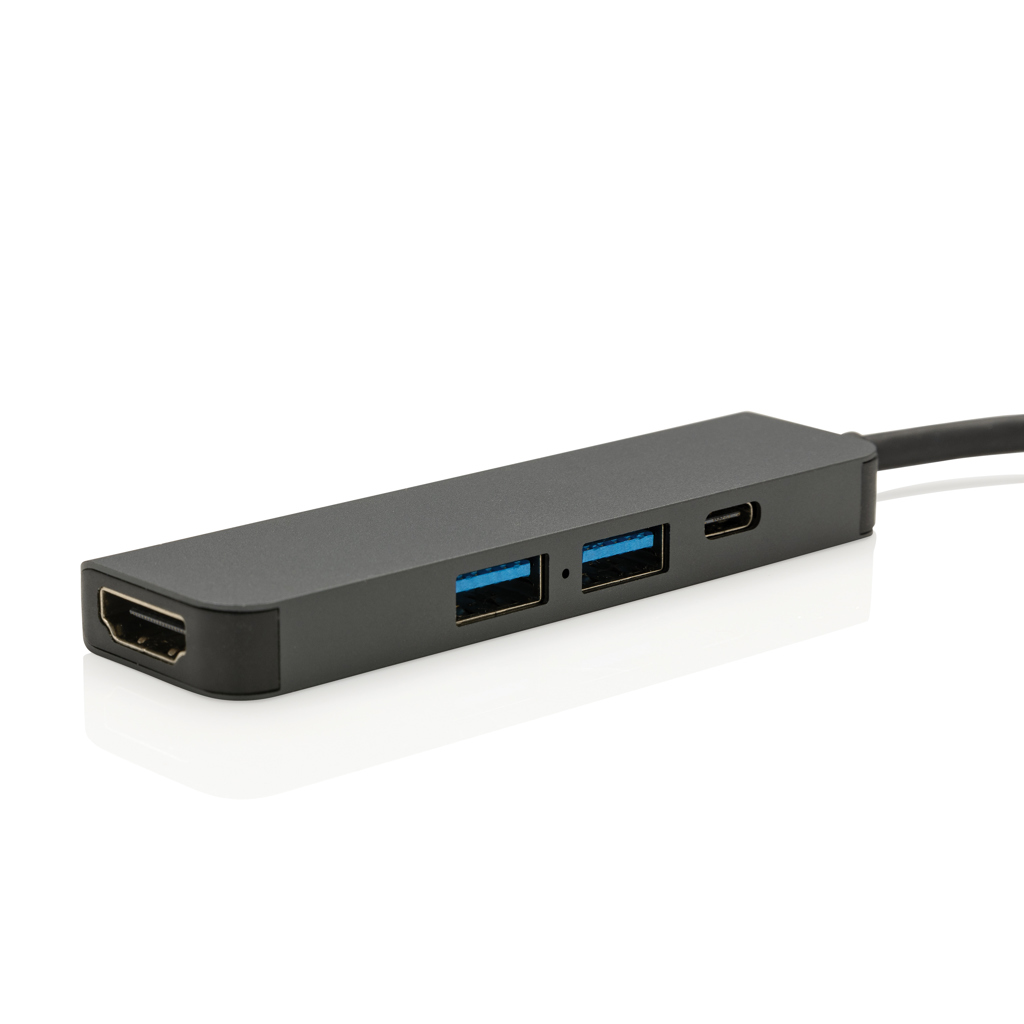 Terra Connect Hub aus recyceltem Aluminium – Innovatives Werbegeschenk mit Logo Terra Connect Hub aus recyceltem Aluminium – Innovatives Werbegeschenk mit Logo