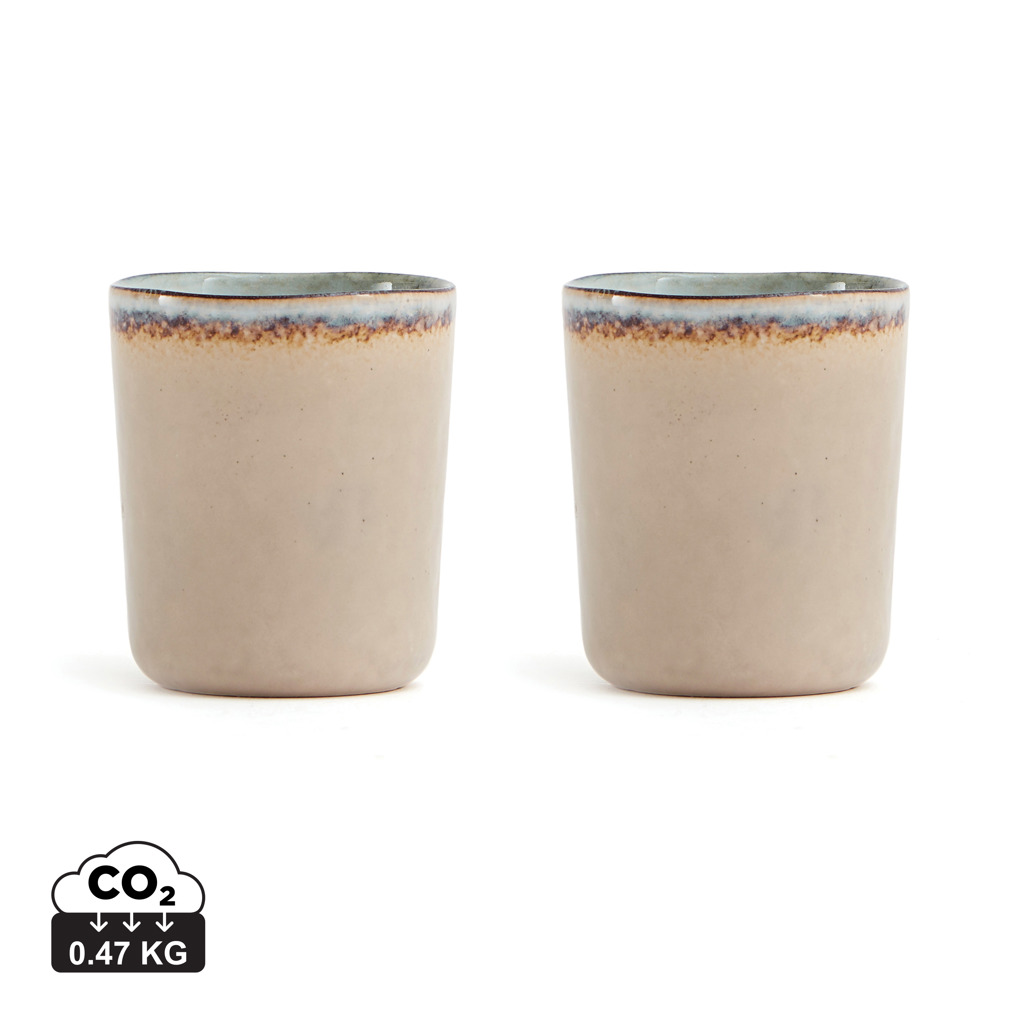 Steingut Becher 350 ml 2er-Set – handgefertigt schwarz Steingut Becher 350 ml 2er-Set – handgefertigt schwarz