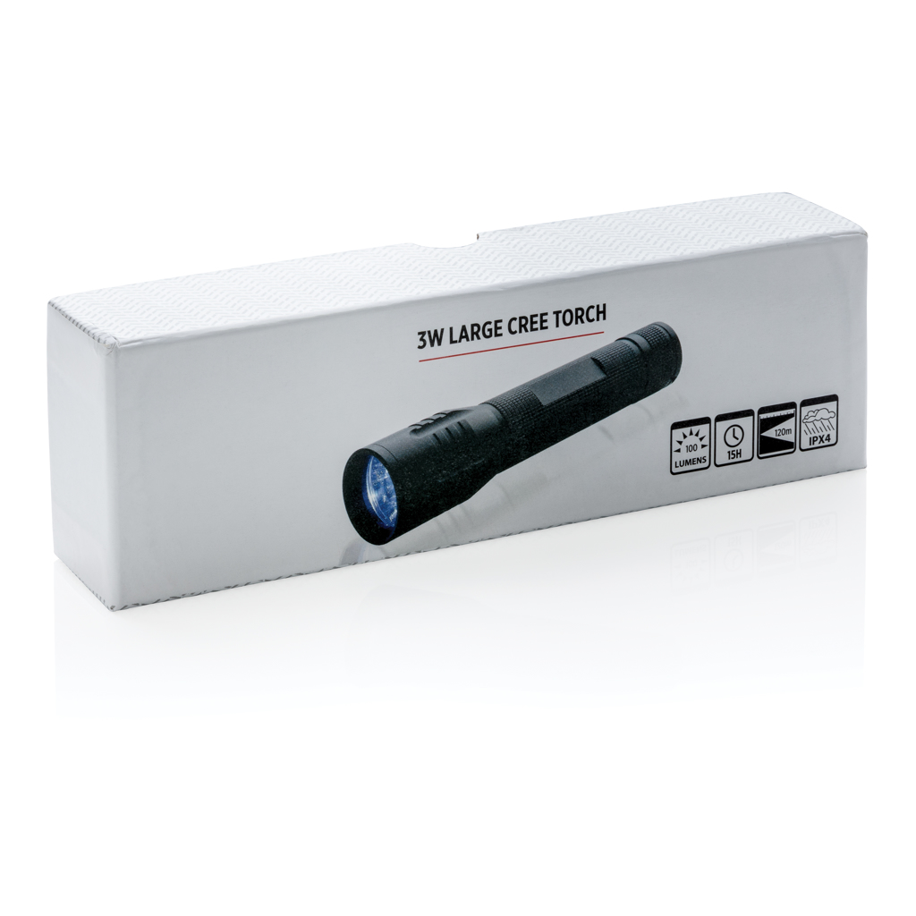 XD Collection Cree LED-Taschenlampe Aluminium 100 Lumen mit Lasergravur oder Doming