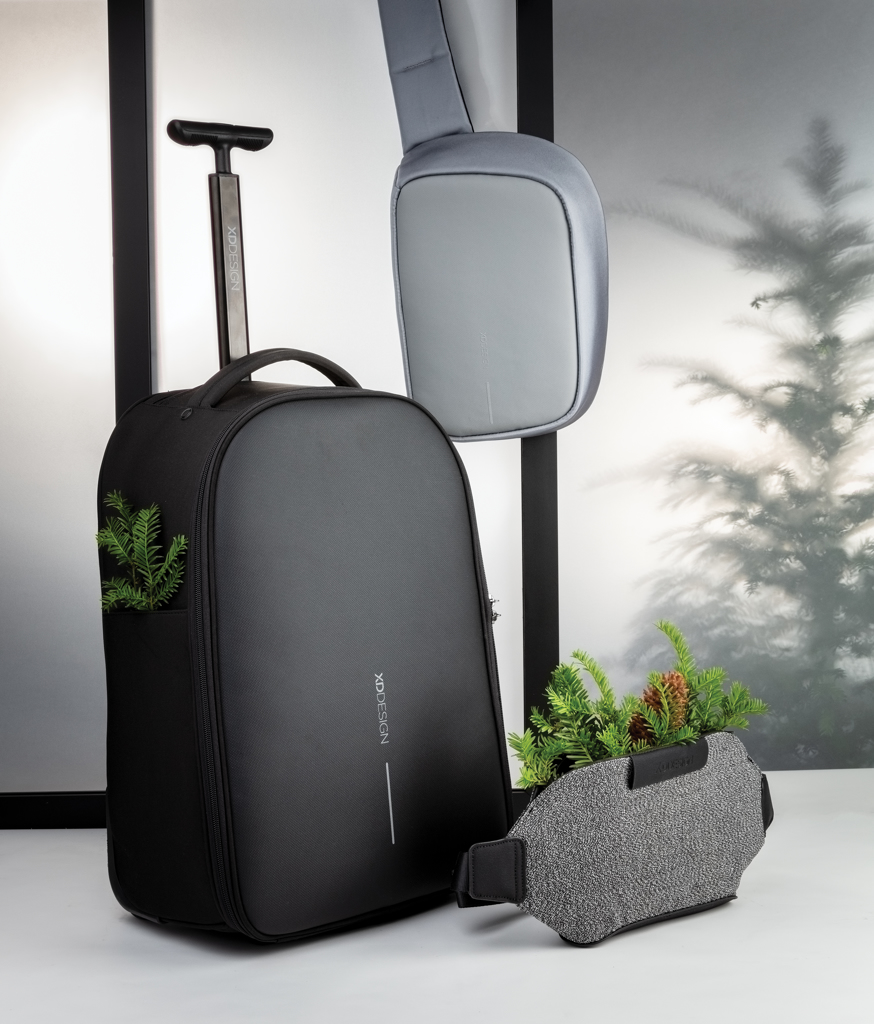 Bobby Rucksack Trolley XD Design – Anti-Diebstahl-Rucksack & Trolley aus recyceltem PET, bedruckbar