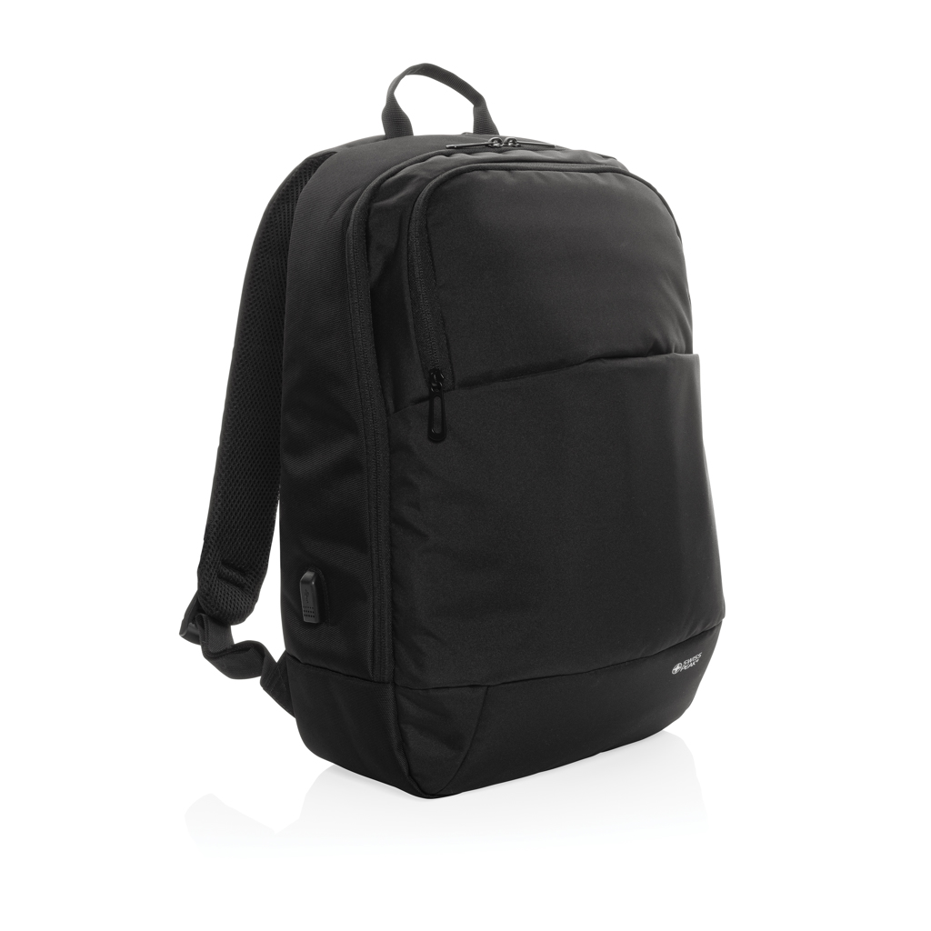 Swiss Peak AWARE Laptop-Rucksack 15,6 Zoll aus recyceltem PET, bedruckbar