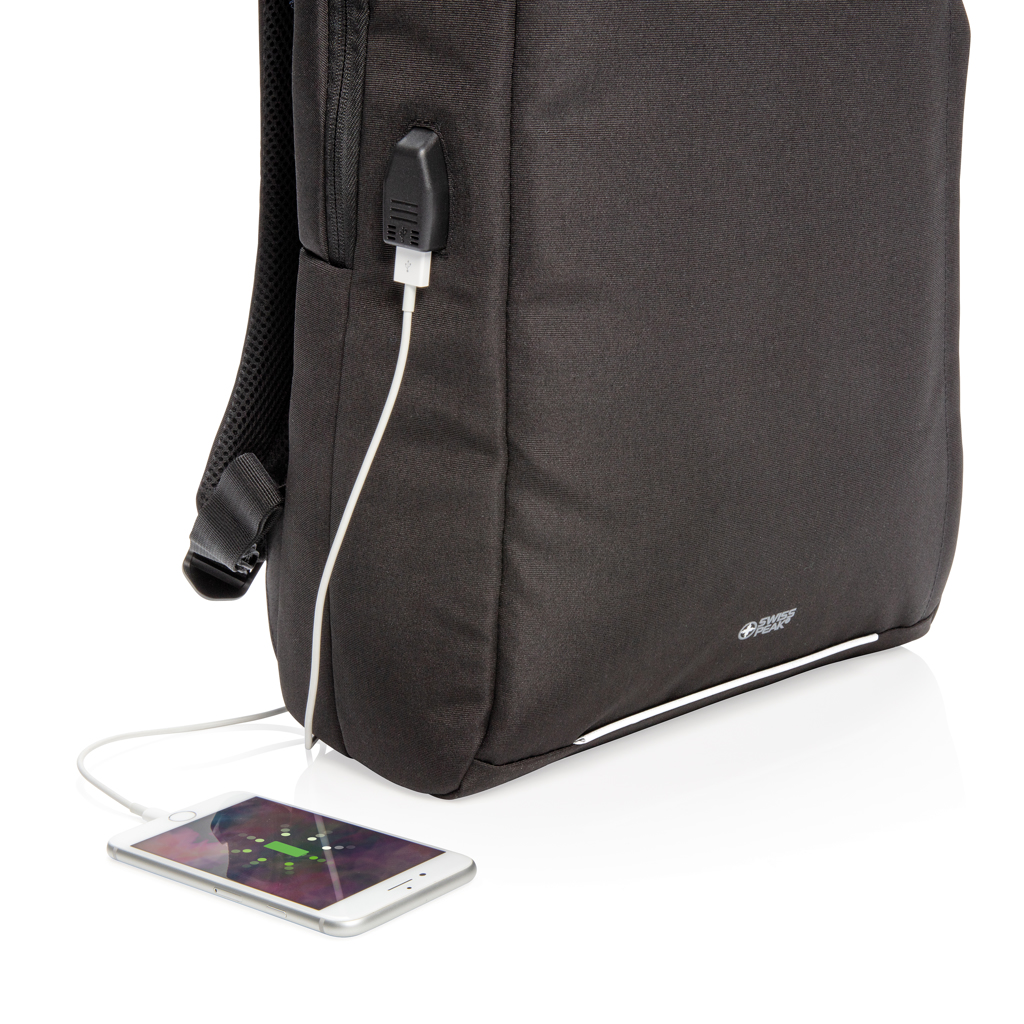 Swiss Peak AWARE Laptop-Rucksack 15,6 Zoll mit RFID und USB-A