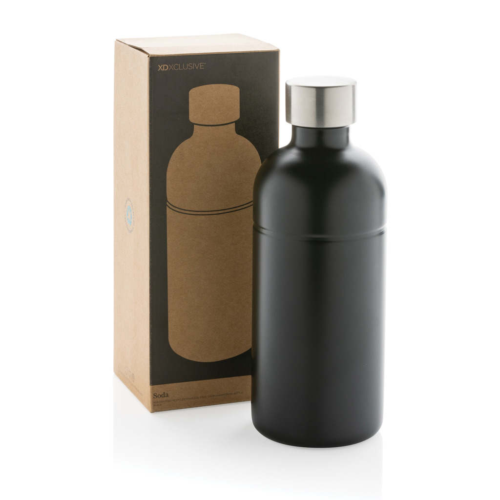 XD Xclusive Soda Trinkflasche 800 ml aus RCS-zertifiziertem recyceltem Edelstahl