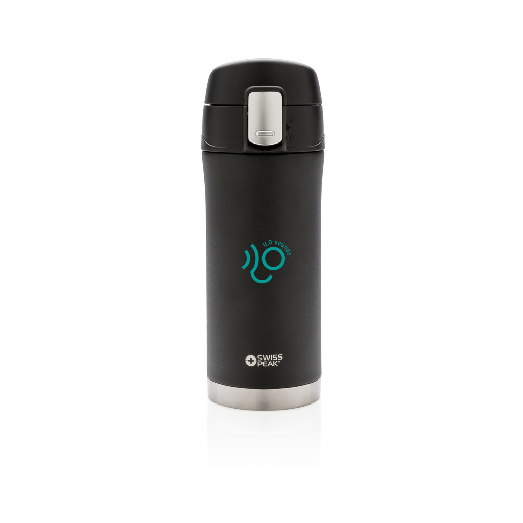 Swiss Peak Elite Vakuum-Becher 300 ml mit Kupfer-Isolierung, schwarz, bedruckbar