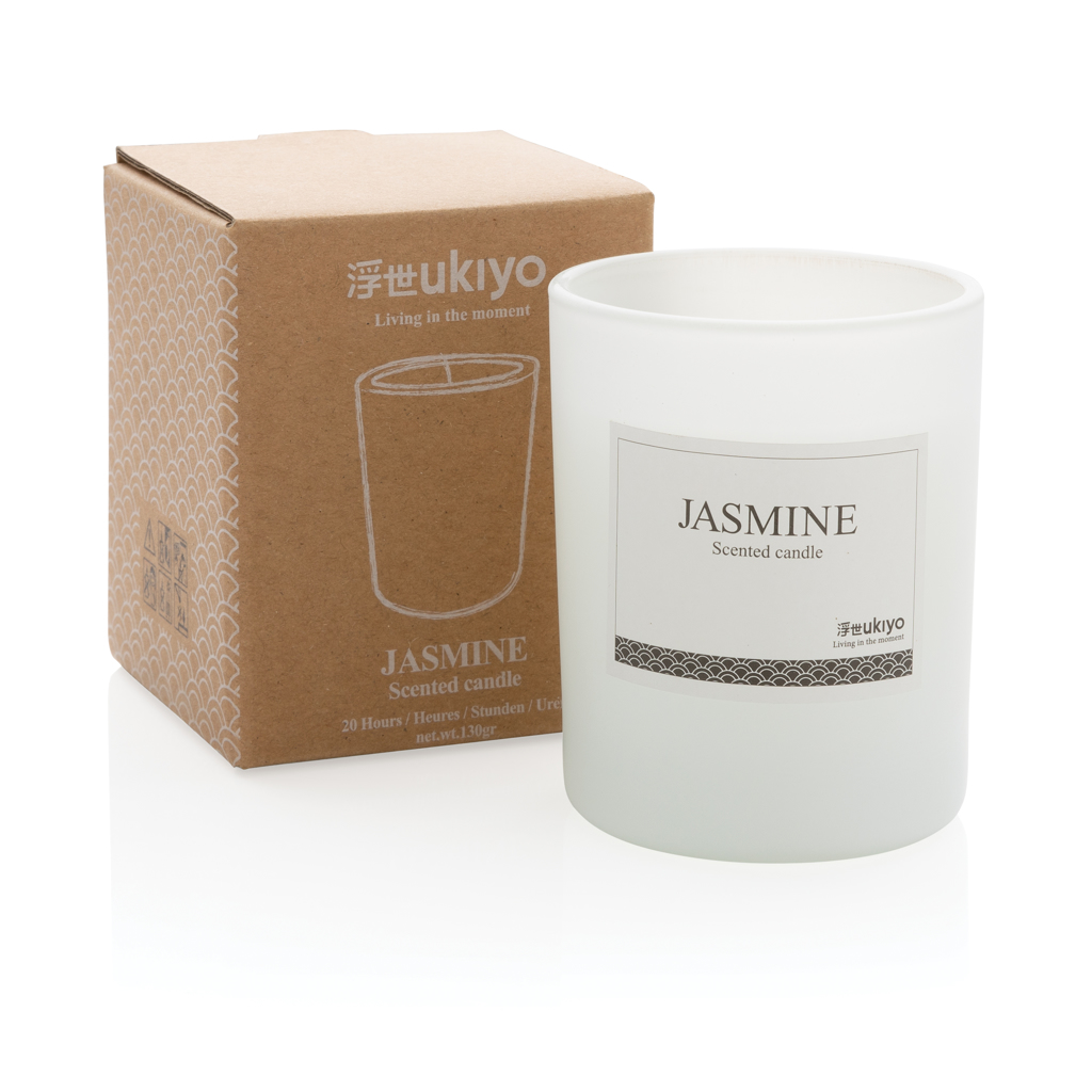 Ukiyo Duftkerze Jasmin im Glas mit Logo bedrucken Ukiyo Duftkerze Jasmin im Glas mit Logo bedrucken