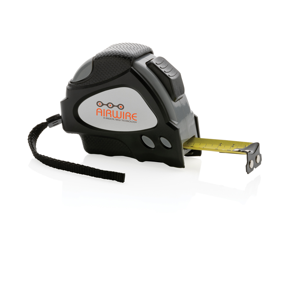 XD Collection Auto-Stop-Maßband 8m aus recyceltem ABS mit Logo bedrucken