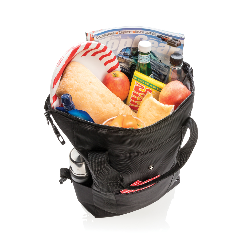 Swiss Peak XXL Kühltasche schwarz, PVC-frei, mit Logo bedruckbar