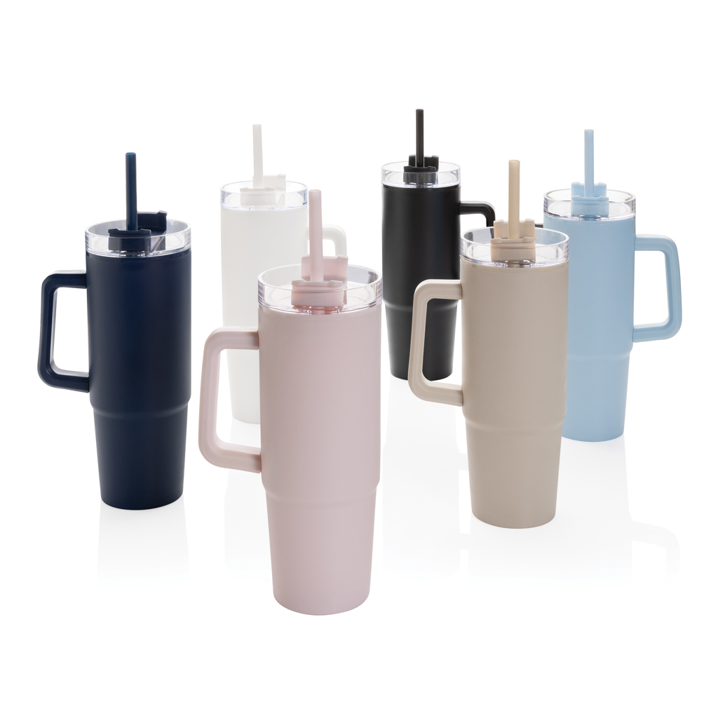 Tana Becher 750 ml aus RCS-recyceltem Kunststoff mit Griff – bedruckbar als Werbeartikel