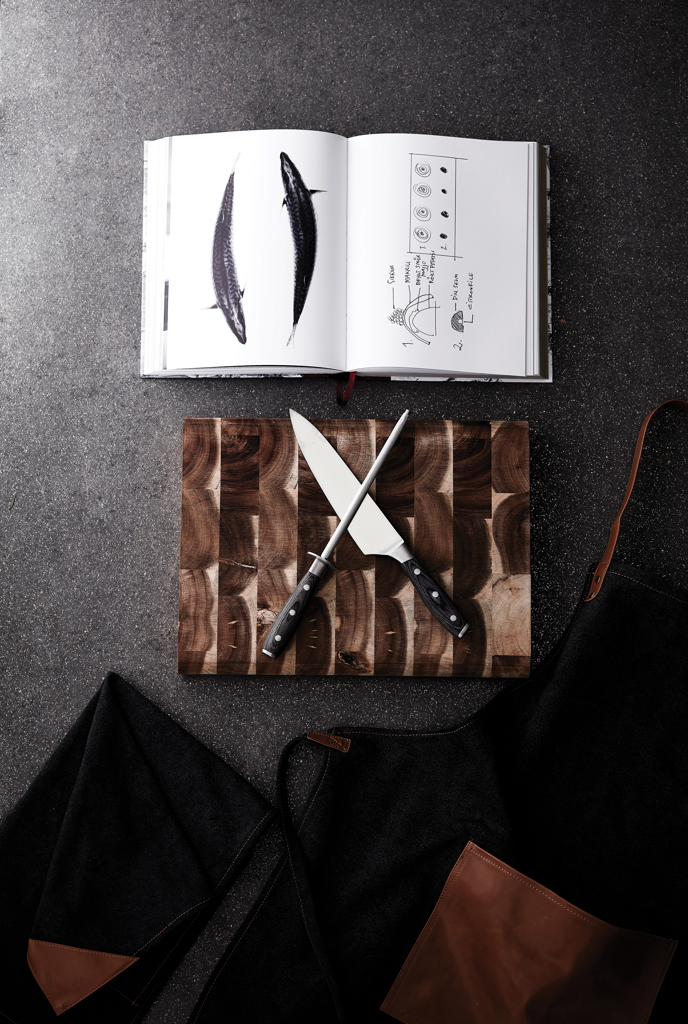 B2B Profi-Messer & Wetzstahl Set X50CrMoV15 – Stahl