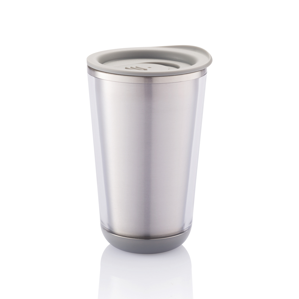 Edelstahl 304 Reisebecher, zerlegbar für Recycling – grau