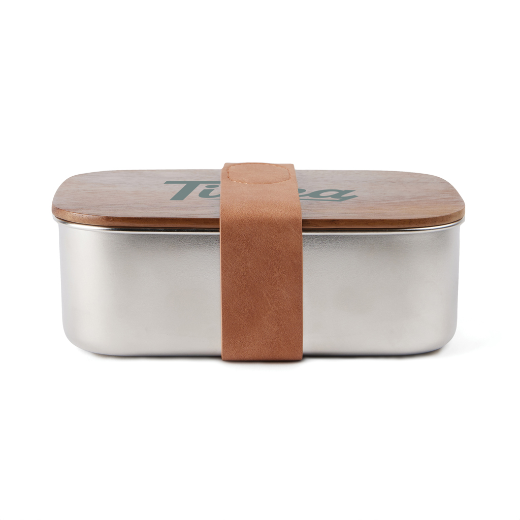 VINGA Ciro Lunchbox aus 39 % RCS-recyceltem Edelstahl mit FSC-Akazienholz-Deckel VINGA Ciro Lunchbox aus 39 % RCS-recyceltem Edelstahl mit FSC-Akazienholz-Deckel