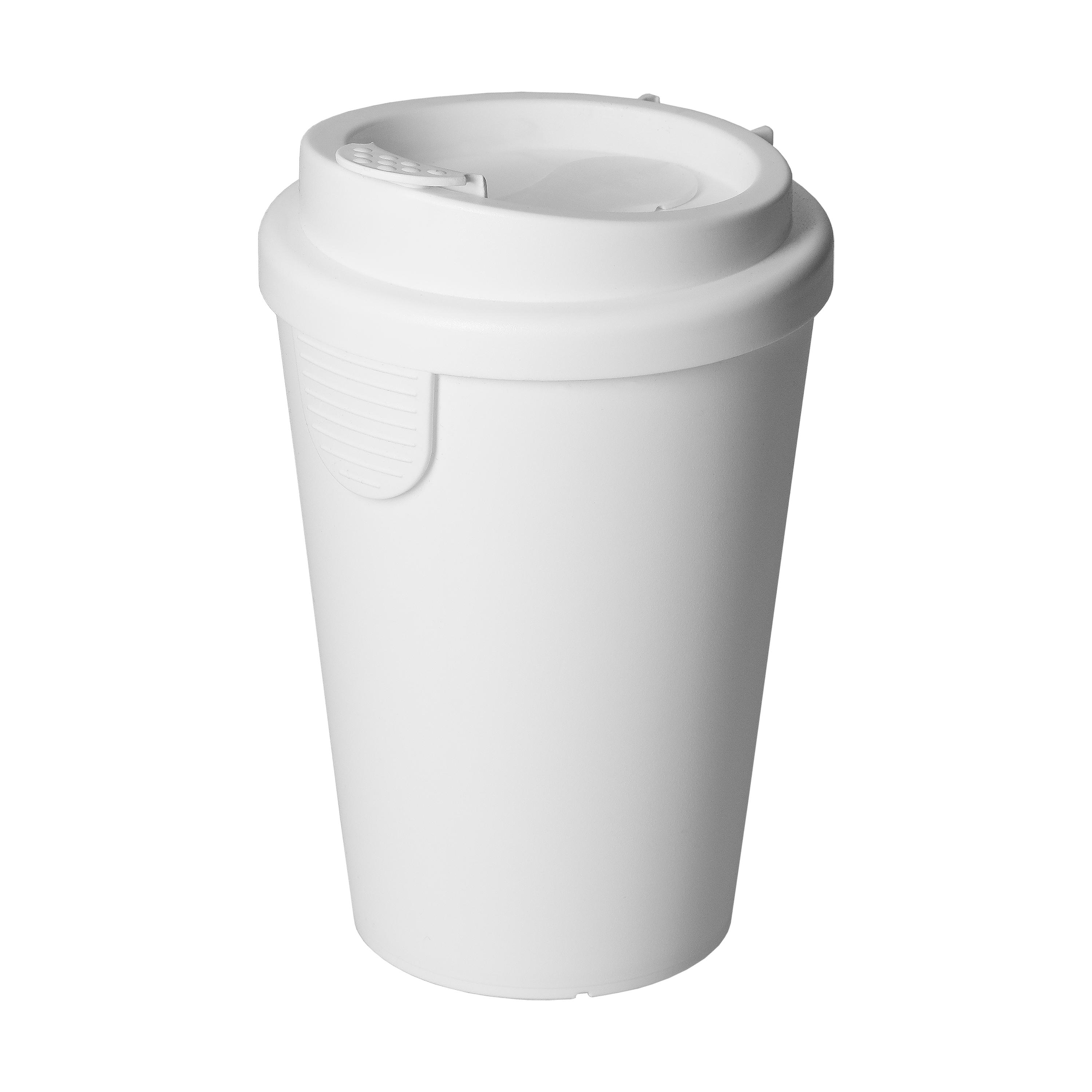 Trinkbecher "Turin" mit Deckel – weiss Trinkbecher "Turin" mit Deckel – weiss