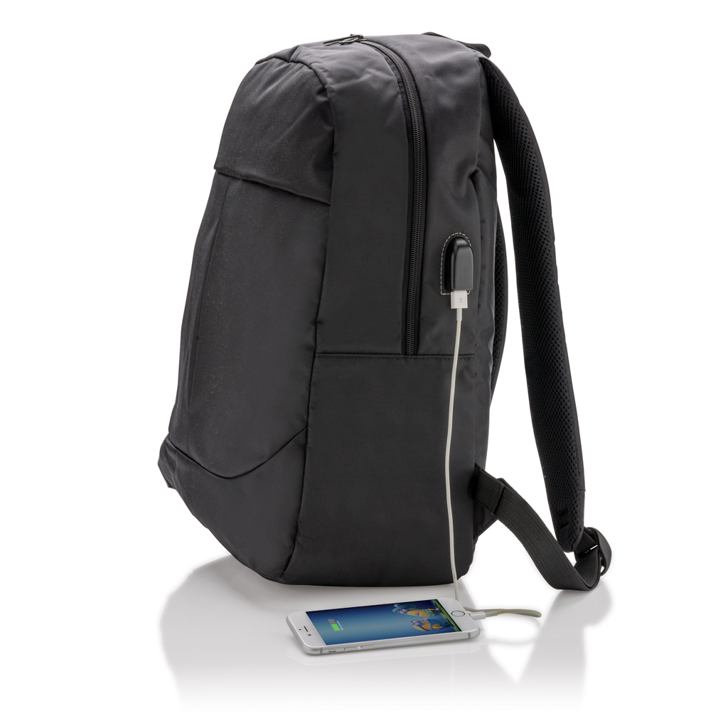 XD Collection Power USB Laptop-Rucksack 15 Zoll, schwarz