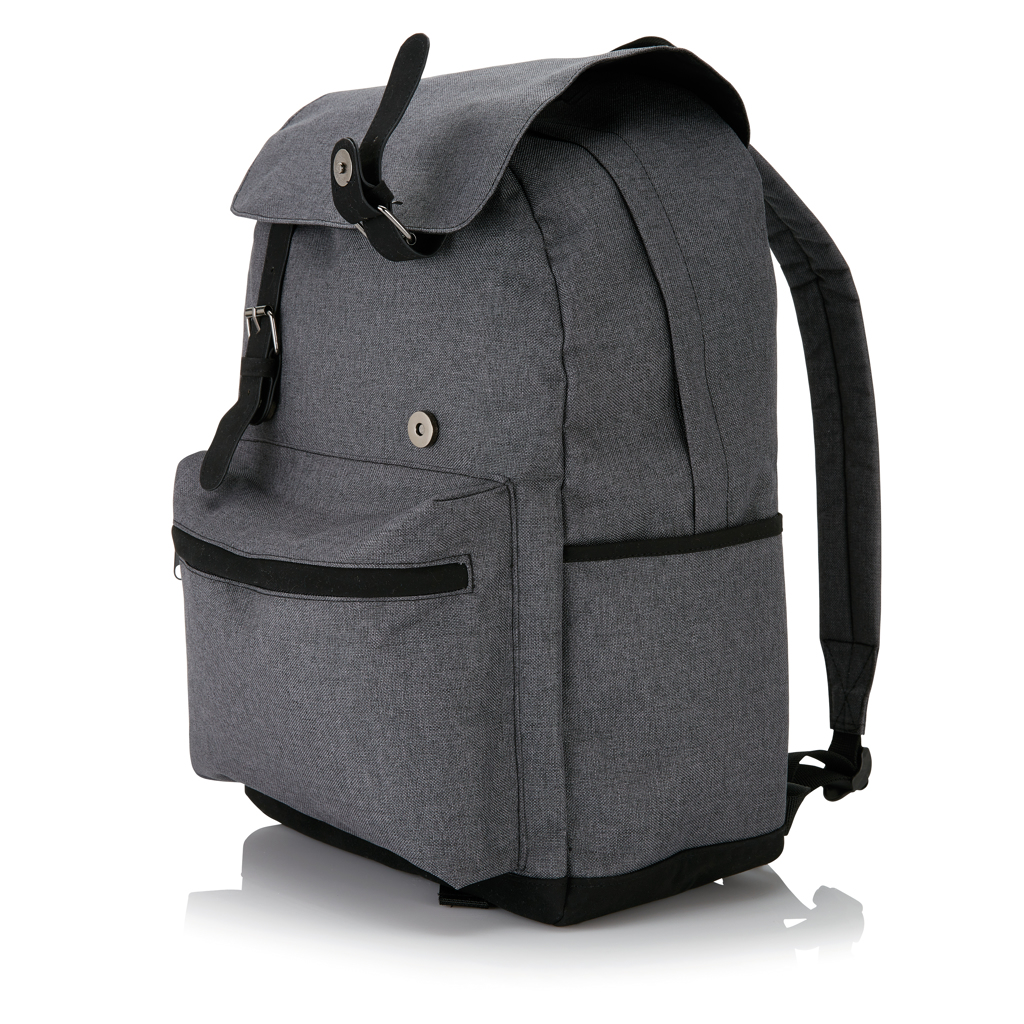 PVC-freier 15,6'' Laptop-Rucksack 600D Business – grau