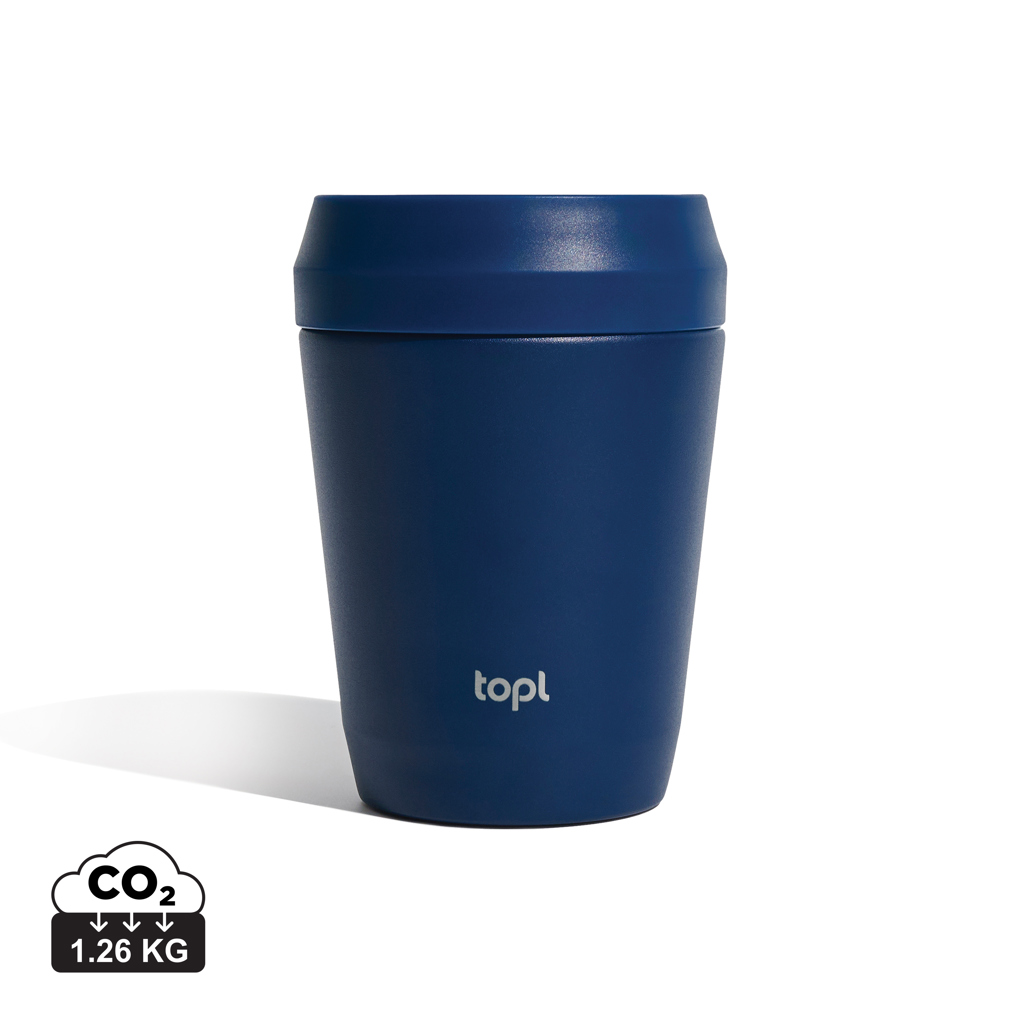 Topl Thermobecher 236 ml aus recyceltem Edelstahl mit 360°-Deckel