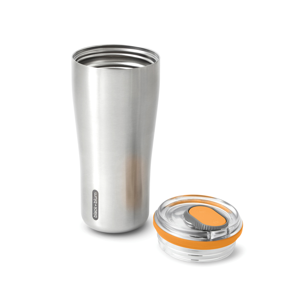 Black+Blum Reisebecher 600 ml, doppelwandig isoliert mit Logo-Gravur