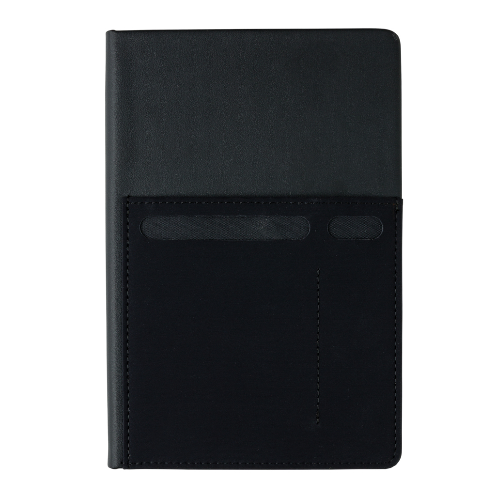 XD Collection A5 Notizbuch mit Smartphone- und Dokumentenfach, PU, bedruckbar