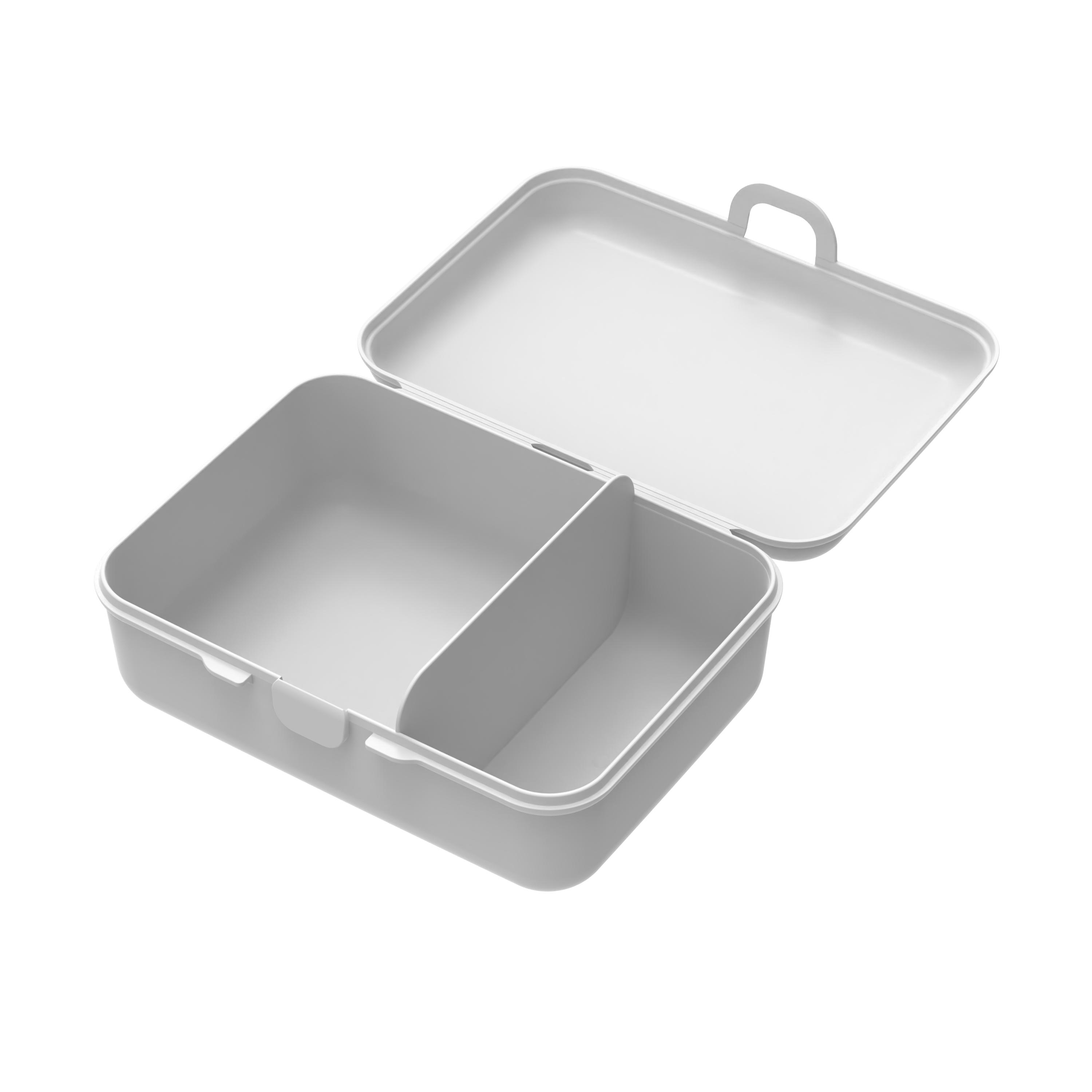 Vorratsdose "School-Box" deluxe, mit Trennschale – Geoffnet_Weiss Vorratsdose "School-Box" deluxe, mit Trennschale