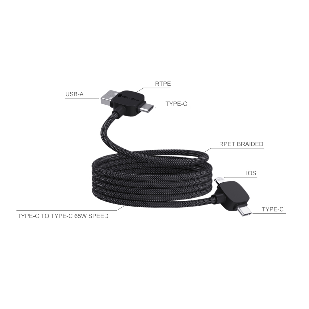 Stockton Magnetkabel 65W RCS ABS - Praktisches Werbegeschenk für Events Stockton Magnetkabel 65W RCS ABS - Praktisches Werbegeschenk für Events