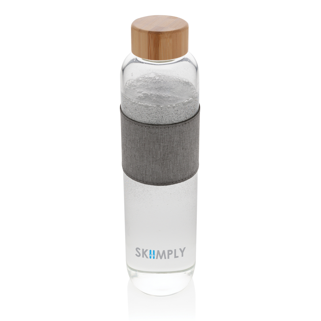 XD Collection Impact Borosilikat-Glasflasche 750 ml mit Bambusdeckel