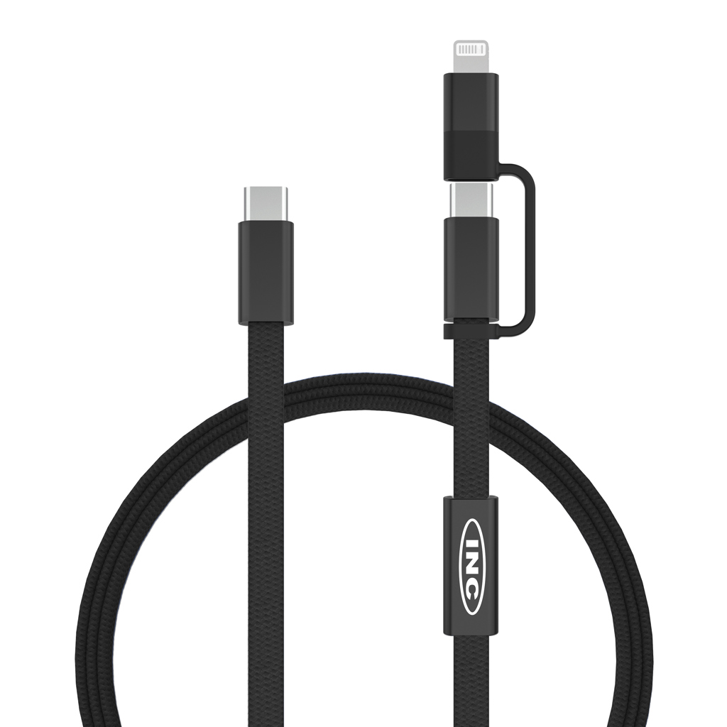 XD Xclusive Arc RCS 2-in-1 Schnellladekabel 60 W, USB-C und Lightning, 120 cm, mit Logo