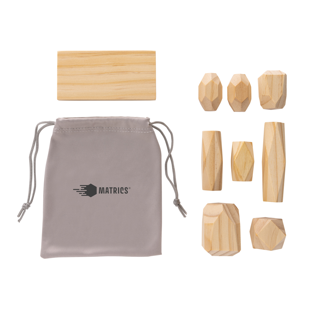 Ukiyo Crios Balanciersteine aus FSC-Kiefernholz mit Logo bedruckbar Ukiyo Crios Balanciersteine aus FSC-Kiefernholz mit Logo bedruckbar