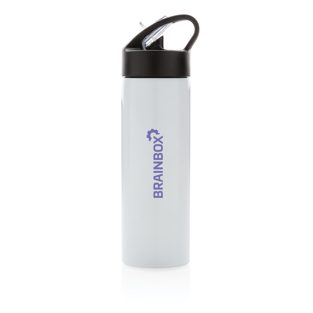 Edelstahl-Sportflasche 500 ml mit Trinkvorrichtung – weiß