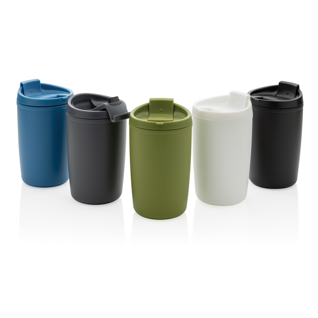 XD Collection GRS Recycling-PP-Becher mit Flip-Deckel, 300 ml XD Collection GRS Recycling-PP-Becher mit Flip-Deckel, 300 ml