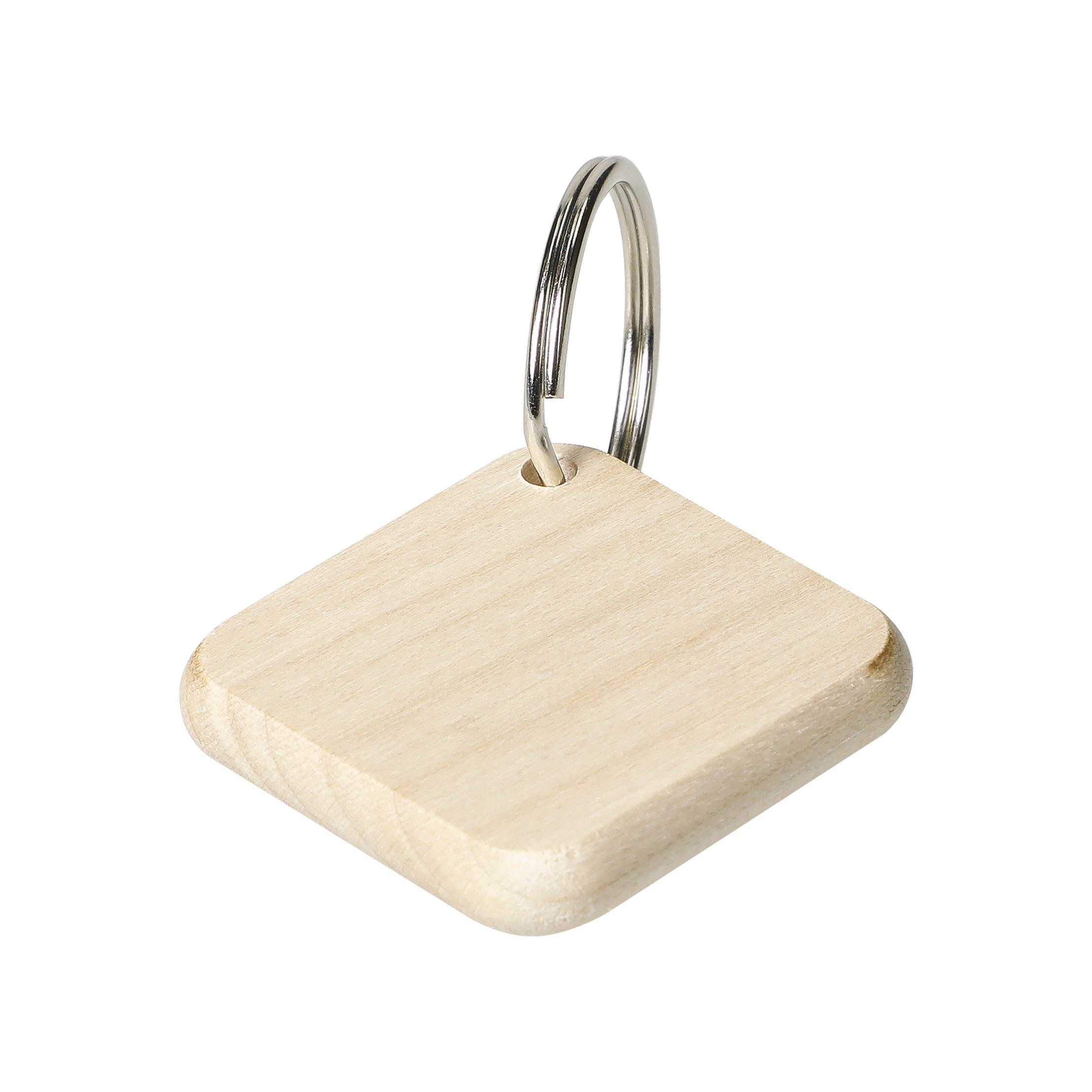 Holzschlüsselanhänger "Maple" eckig – DET2 Holzschlüsselanhänger "Maple" eckig