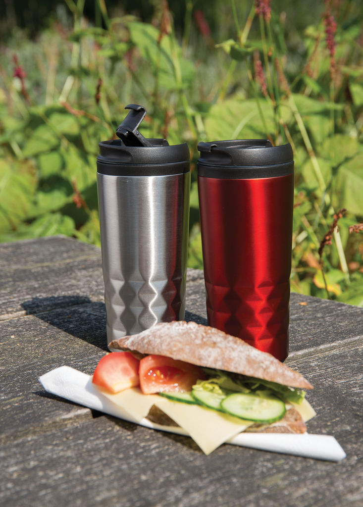XD Collection Geometrischer Becher 300 ml aus Edelstahl mit Logo bedruckbar XD Collection Geometrischer Becher 300 ml aus Edelstahl mit Logo bedruckbar