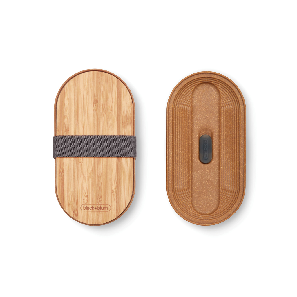 Black+Blum Bento Box 1L Edelstahl mit Bambusdeckel — gravurfähig Black+Blum Bento Box 1L Edelstahl mit Bambusdeckel — gravurfähig