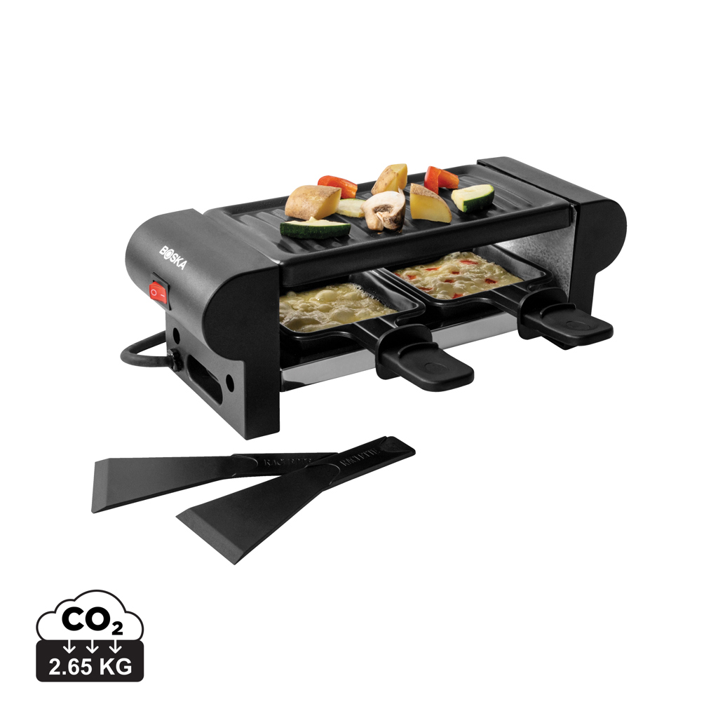 BOSKA Mini Raclette 220V Typ F für 2 Personen mit antihaftbeschichteten Pfännchen BOSKA Mini Raclette 220V Typ F für 2 Personen mit antihaftbeschichteten Pfännchen
