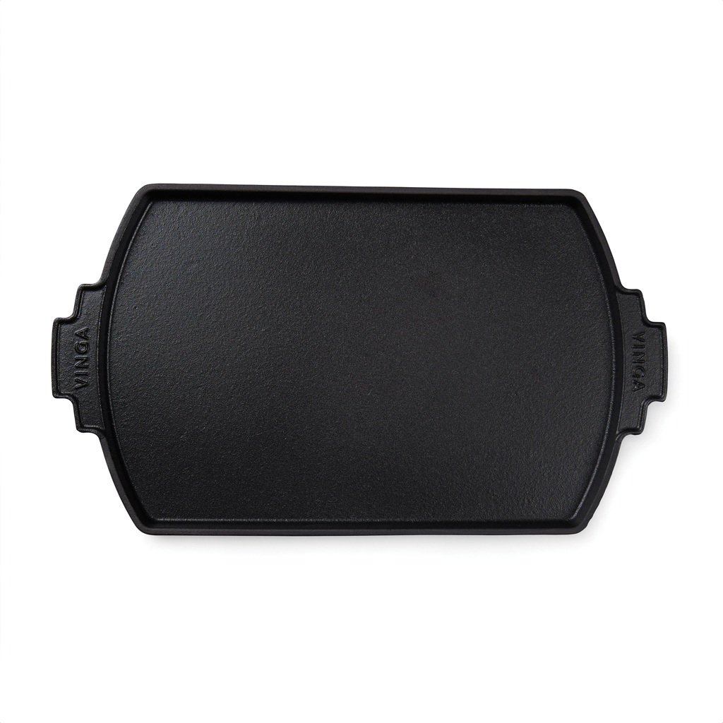 VINGA Monte Ardoise Grillplatte aus Gusseisen, 41 × 23 cm, mit Logo veredelbar
