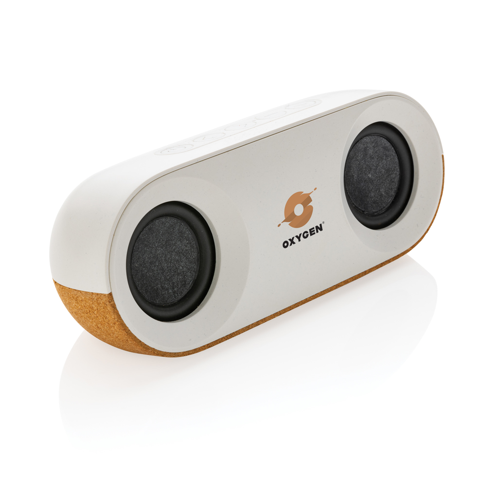 Oregon 10W Bluetooth-Lautsprecher aus FSC-Kork und RCS-recyceltem ABS Oregon 10W Bluetooth-Lautsprecher aus FSC-Kork und RCS-recyceltem ABS
